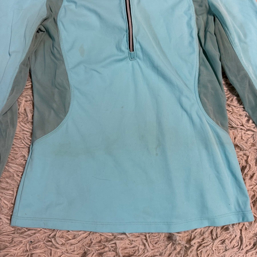 FITS Women’s Medium Blue Fits Long Sleeve Horseback Riding Sunshirt (2)