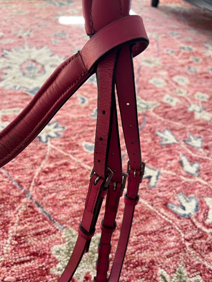 Halter Ego “The Barbie Pink Leather Snaffle Bridle”