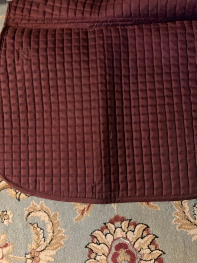 DOVER SADDLERY Dover saddlery dressage burgundy saddle pad (2)