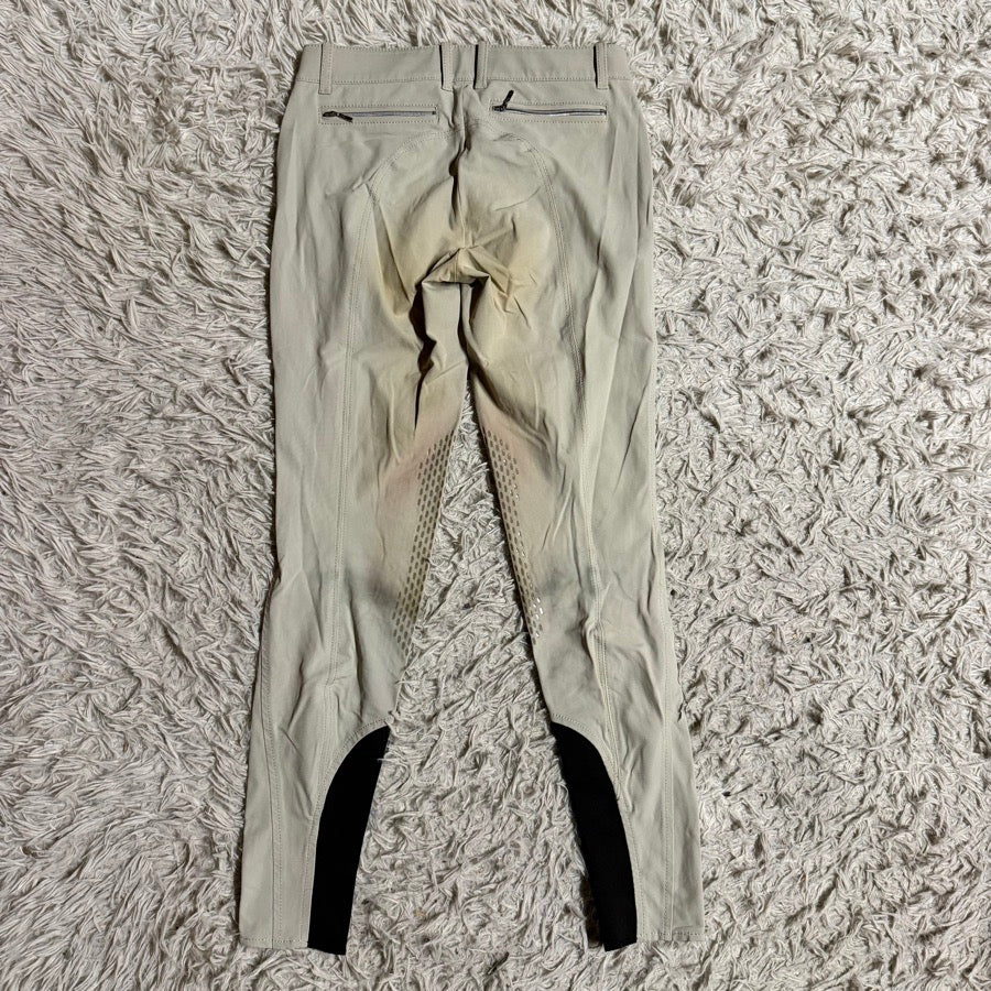 EQUILINE Women’s Size IT42 Tan Equiline Knee Patch Horseback Riding Breeches (4)