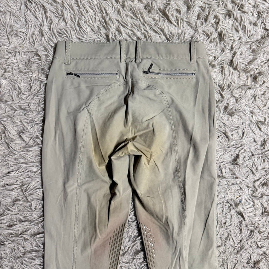 EQUILINE Women’s Size IT42 Tan Equiline Knee Patch Horseback Riding Breeches (6)