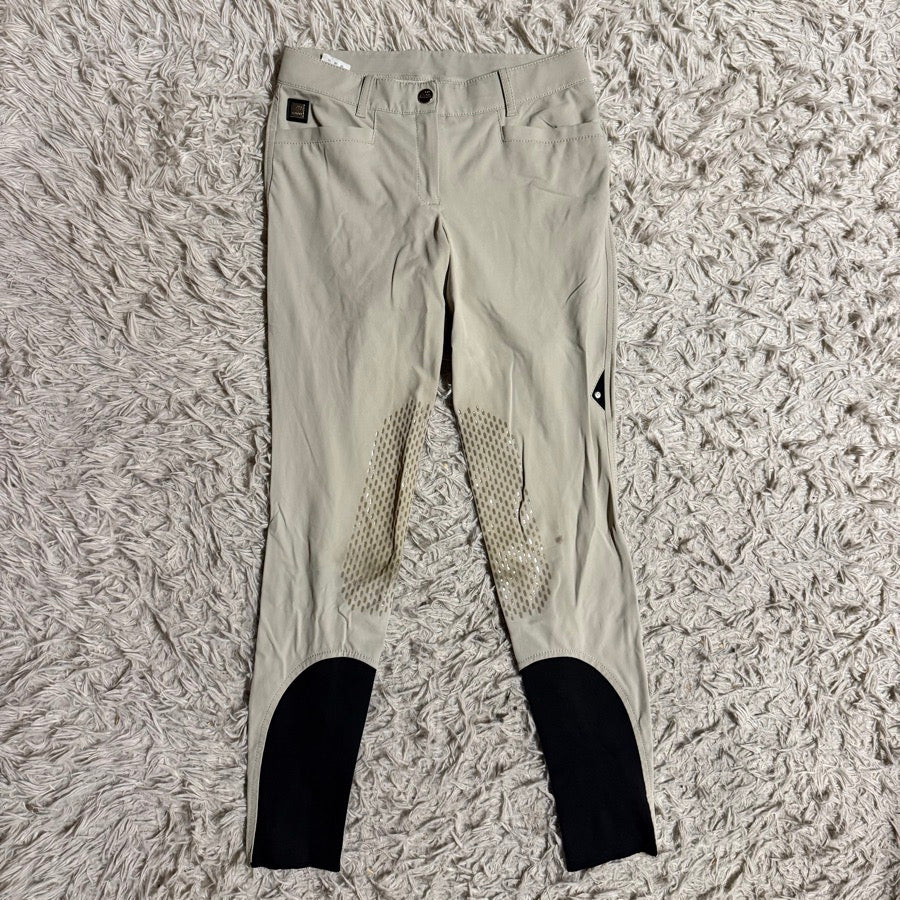 EQUILINE Women’s Size IT42 Tan Equiline Knee Patch Horseback Riding Breeches (2)
