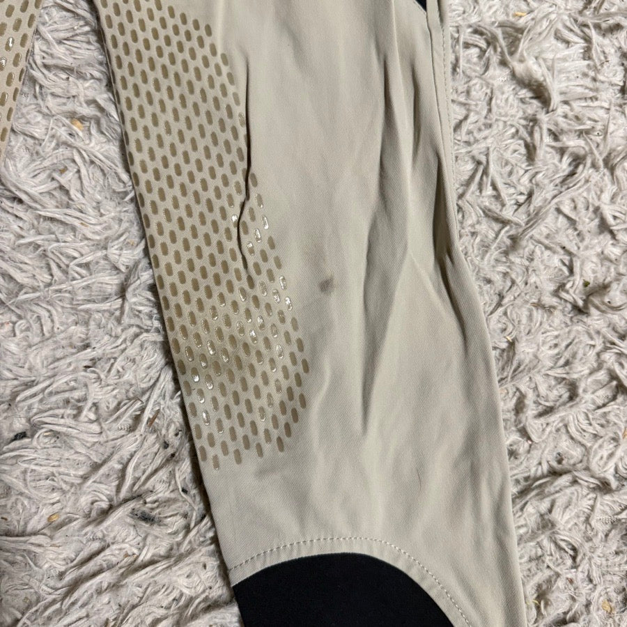 EQUILINE Women’s Size IT42 Tan Equiline Knee Patch Horseback Riding Breeches (7)