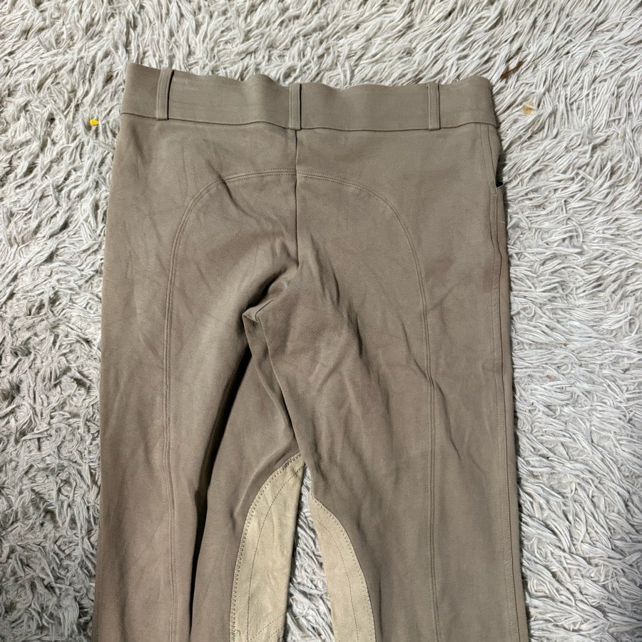 Women’s XL Tan Devon Aire Knee Patch Horseback Riding Breeches