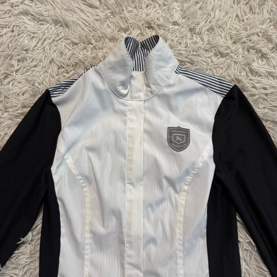 Women’s XS Black Noel Asmar Long Sleeve Horseback Riding Show Shirt. Good Cond.