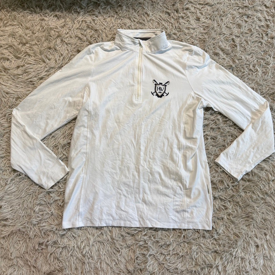 FOR HORSES Women’s XXL White Horseware Long Sleeve Horseback Riding Sunshirt. Good Cond