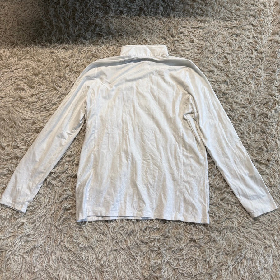 FOR HORSES Women’s XXL White Horseware Long Sleeve Horseback Riding Sunshirt. Good Cond (3)
