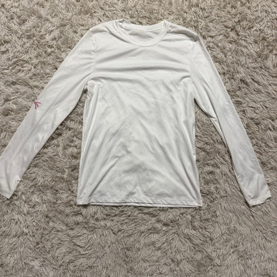 SCHOCKEMOHLE Women’s White Horseplay Encouraged Long Sleeve Horseback Riding Shirt. Good Cond