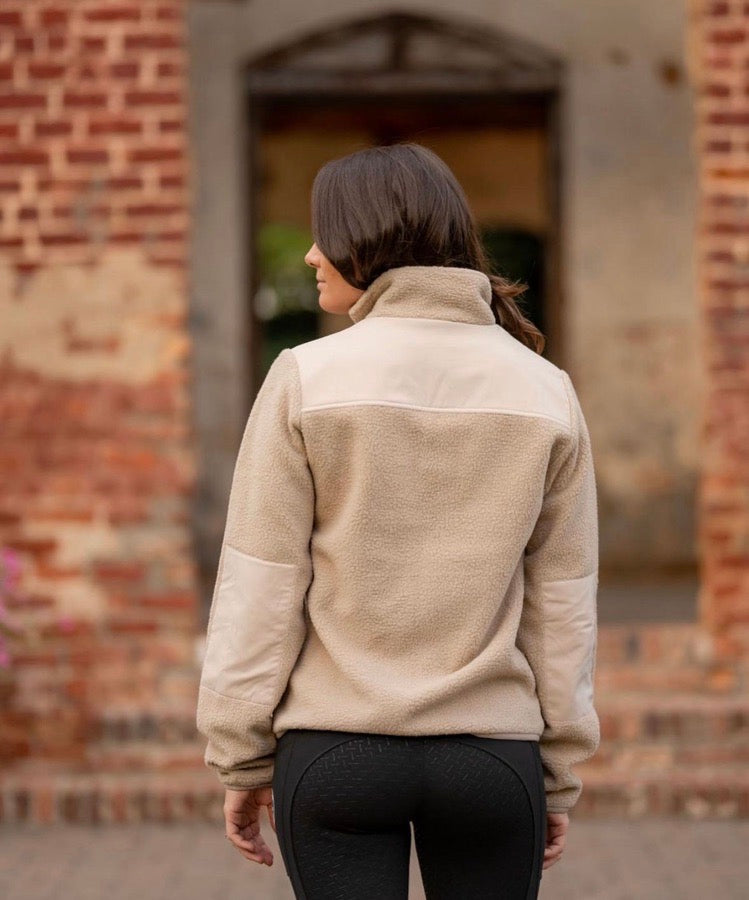Free Ride Equestrian - Beige Teddy Zip Up Jacket - NWT