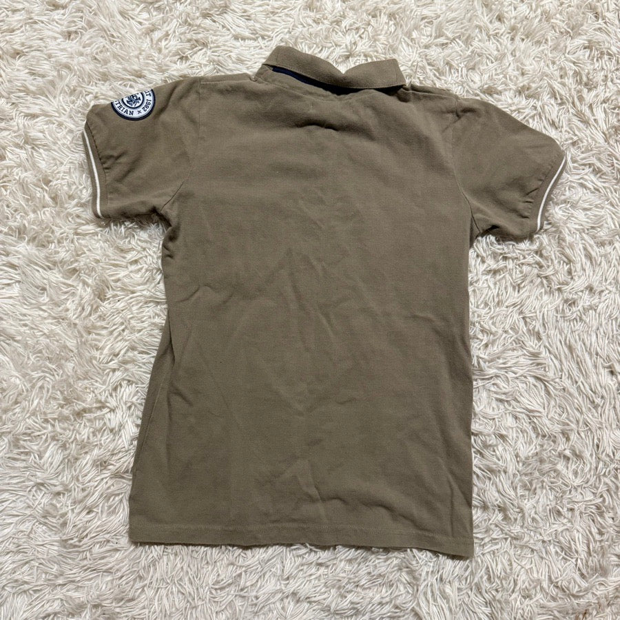 Women’s Medium Brown Horze Short Sleeve Horseback Riding Polo Shirt. Good Cond.