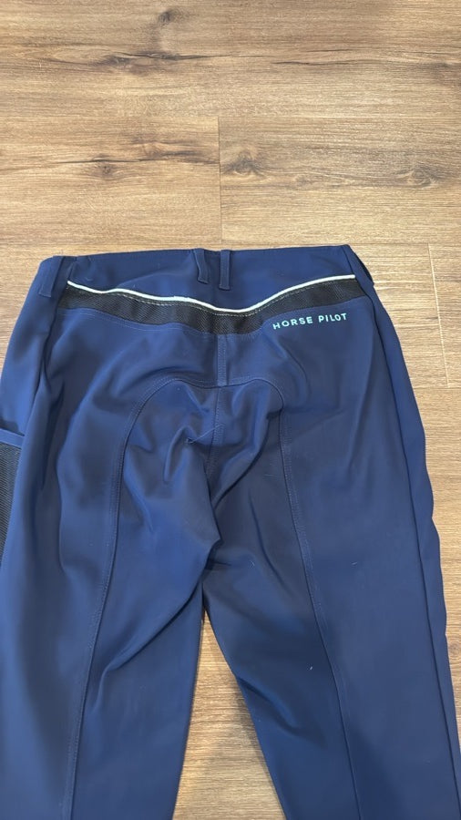 HORSE PILOT WOMENS BREECHES in NAVY. Size Med.