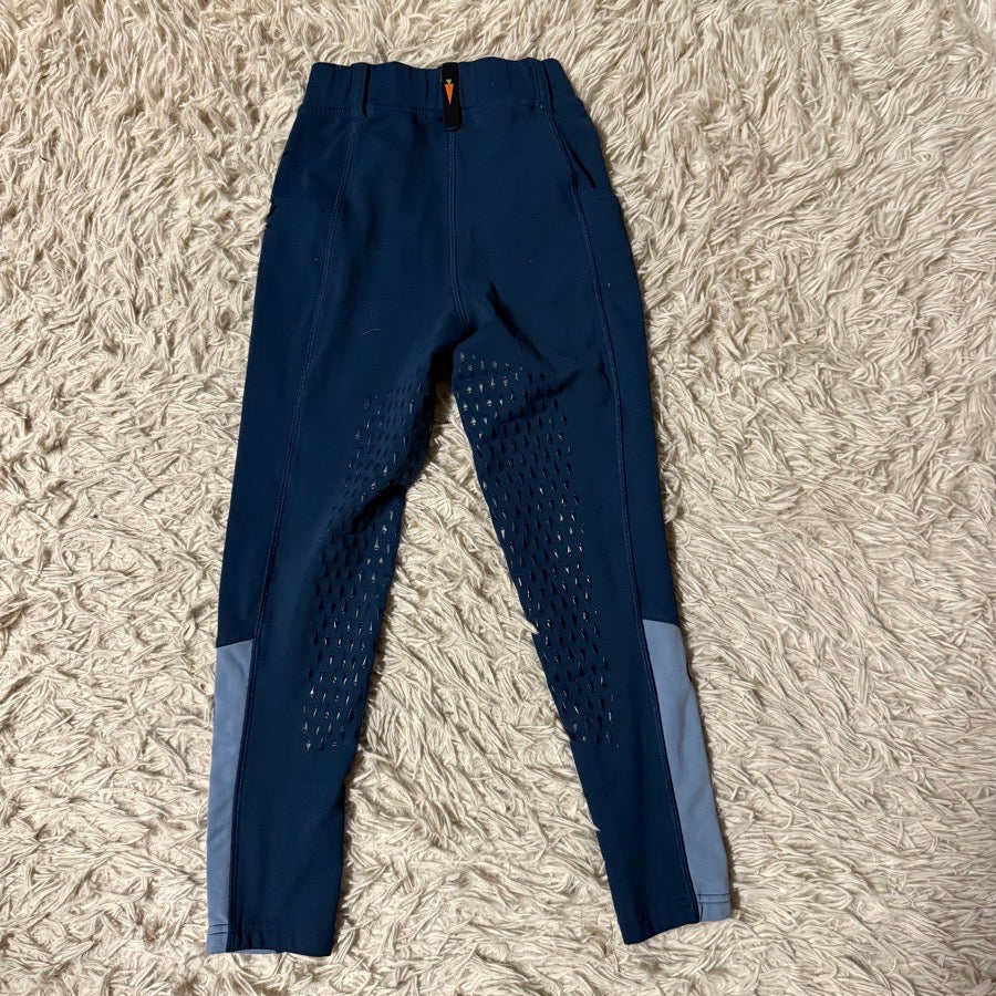 Girl’s Small Blue Kerrits Winter Knee Patch Horseback Riding Breeches