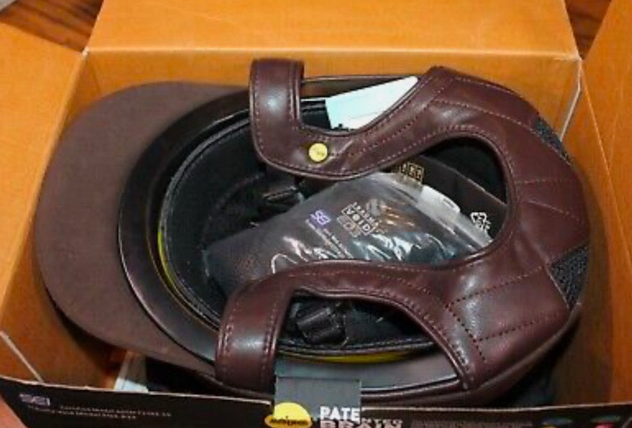 NEW Trauma Void EQ3 Smooth Shell Helmet Brown Microfiber Equestrian Helmet 58 CM