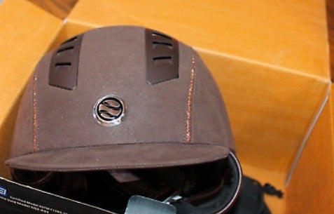 NEW Trauma Void EQ3 Smooth Shell Helmet Brown Microfiber Equestrian Helmet 58 CM