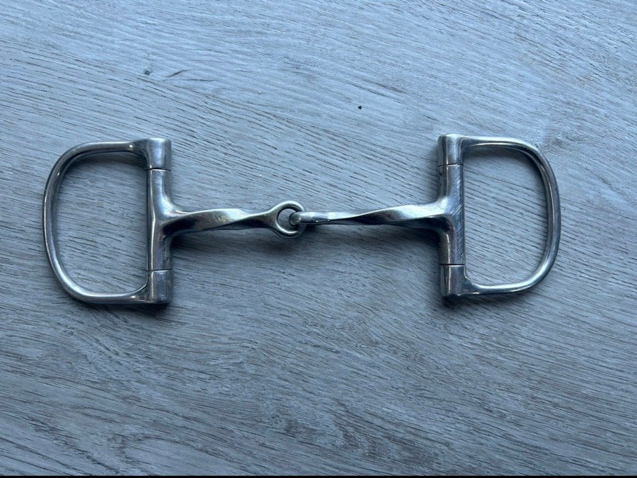 5” D ring Slow Twist Snaffle Bit