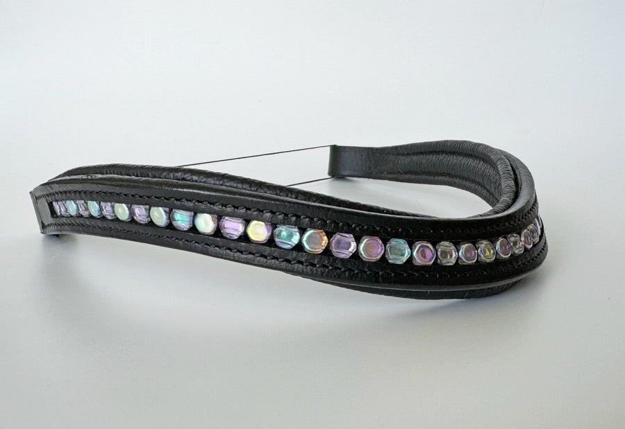 Iridescent Rainbow Beaded Browband