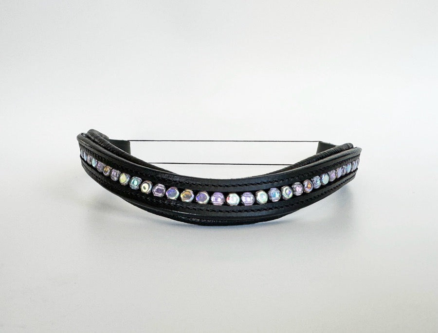 Iridescent Rainbow Beaded Browband