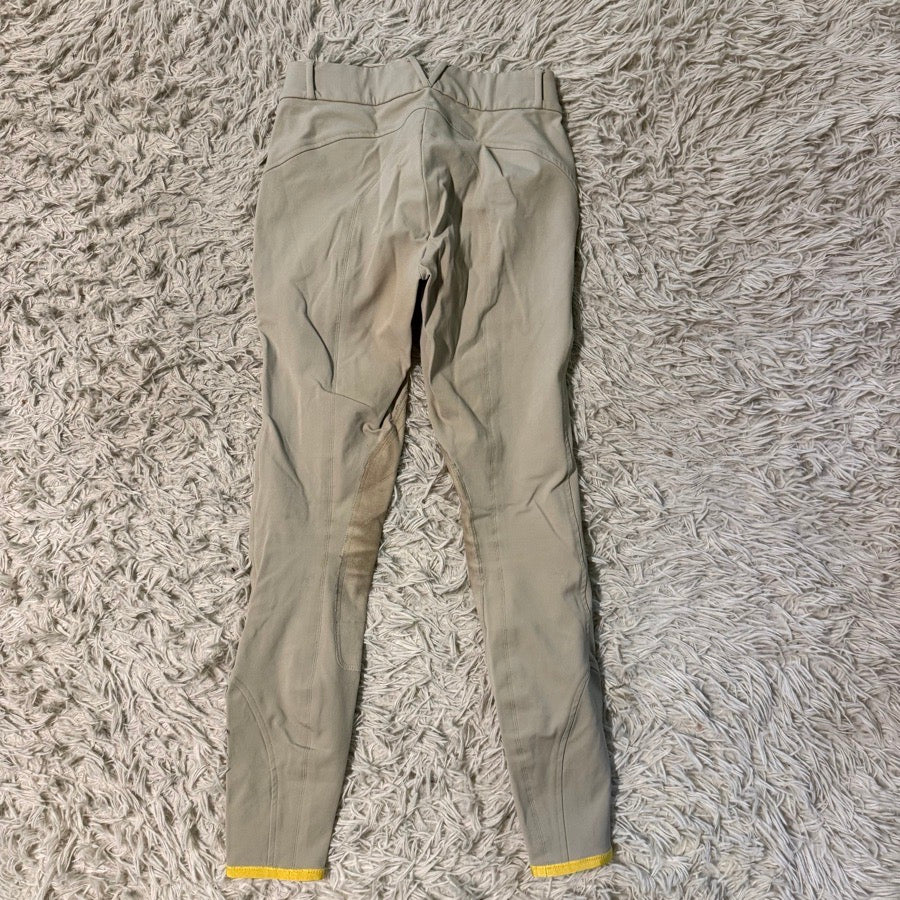 Women’s Size 24 Tan Callidae Knee Patch Horseback Riding Breeches.