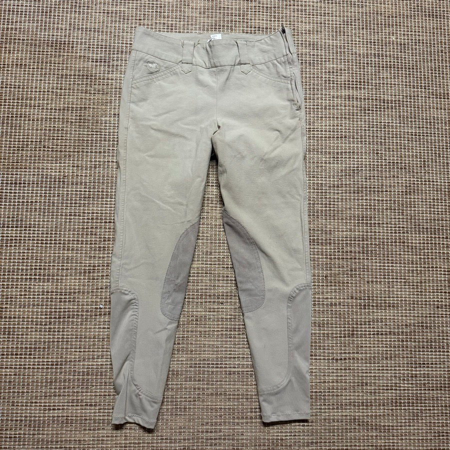 Women’s Size 28 Tan Smartpak Knee Patch Horseback Riding Breeches. Good Cond.