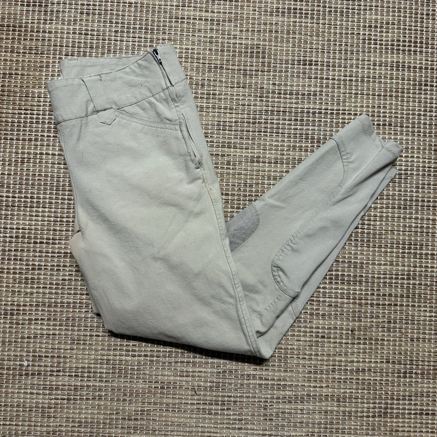 Women’s Size 28 Tan Smartpak Knee Patch Horseback Riding Breeches. Good Cond.