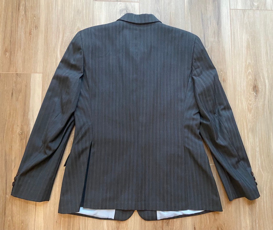 RJ CLASSICS RJ Classics Gray with Blue Pin Stripes Show Coat (6)