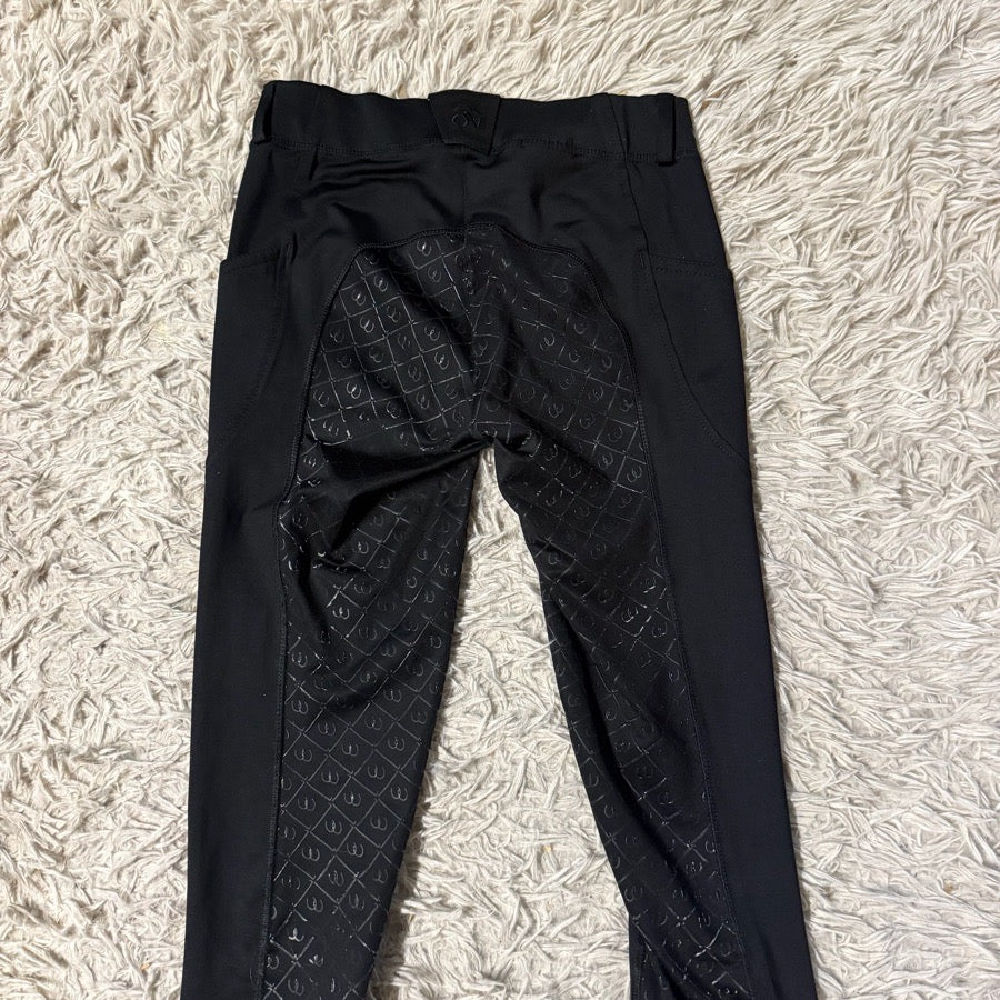 Women’s Size 26 Black Ovation Full Seat Horseback Riding Tights Breeches