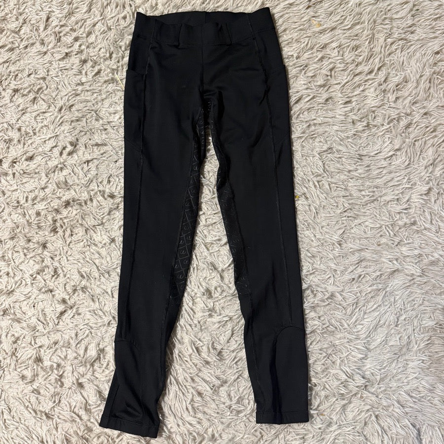 Women’s Size 26 Black Ovation Full Seat Horseback Riding Tights Breeches