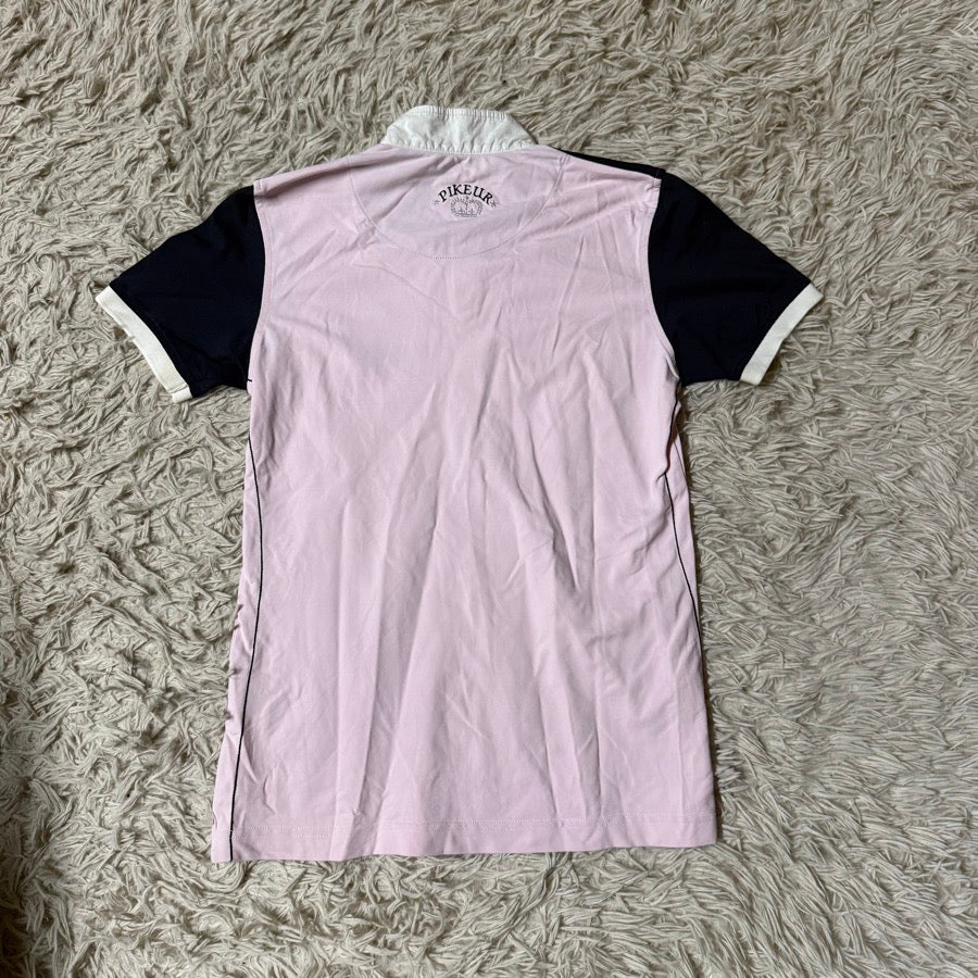PIKEUR Women’s Size 36 Pink Pikeur Short Sleeve Horseback Riding Show Shirt. Good Cond. (4)