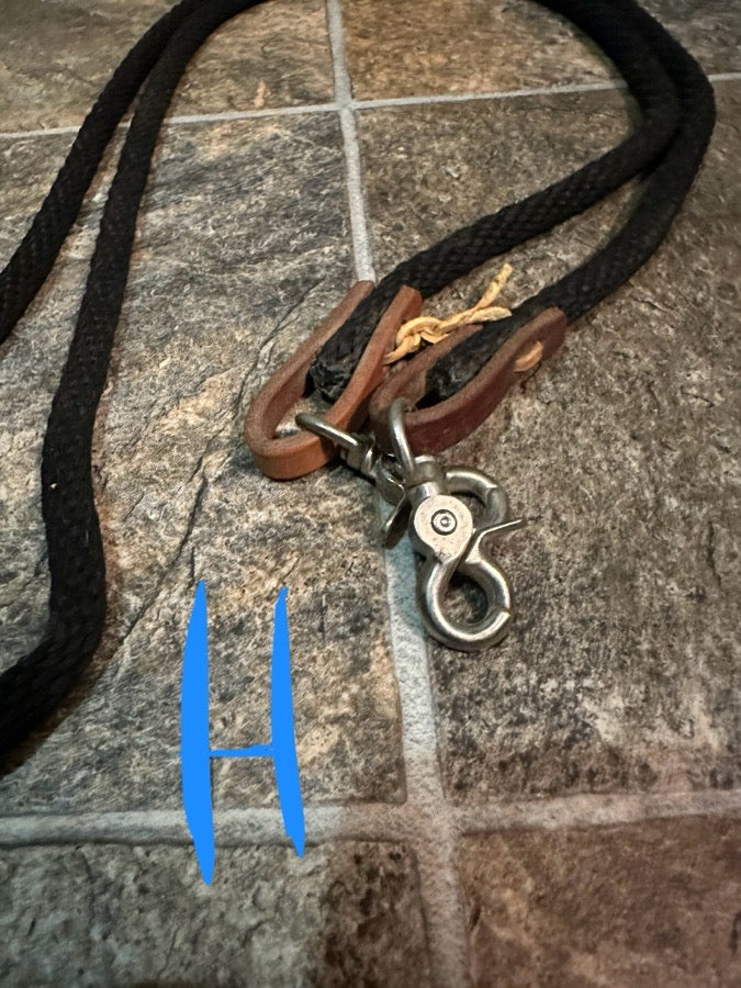 Black rope reins