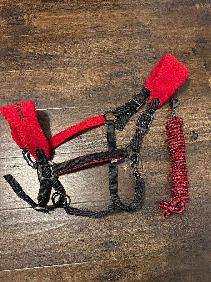 Chili Red LeMieux Halter w/ matching lead rope