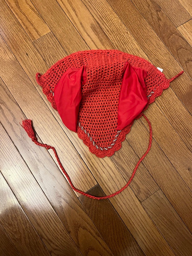 New red horse ear bonnet