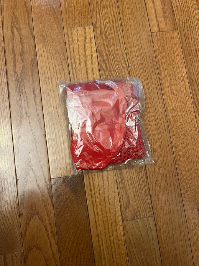 New red horse ear bonnet