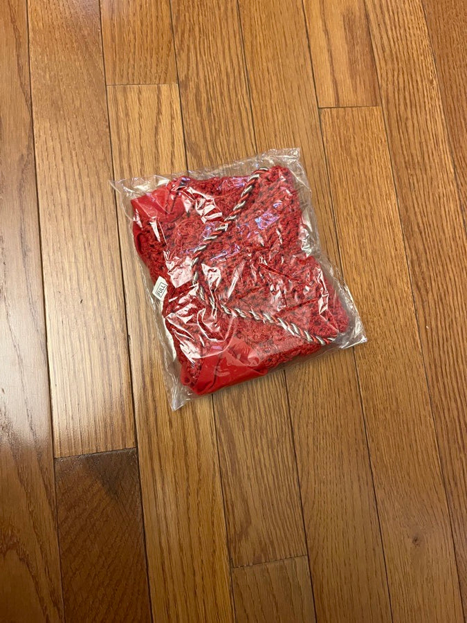 New red horse ear bonnet