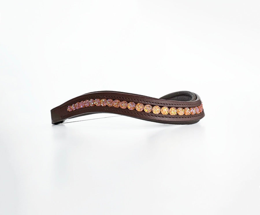 OTHER Peach Druzy Beaded Browband