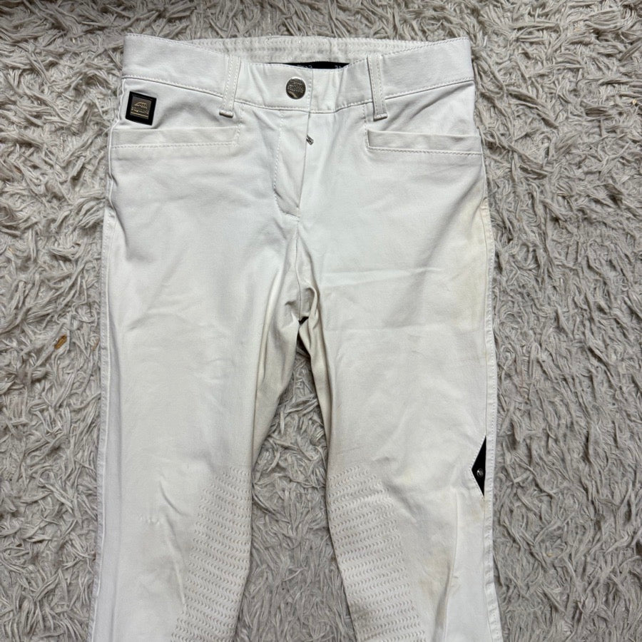 EQUILINE Women’s Size IT40 White Equiline Knee Patch Horseback Riding Breeches (3)