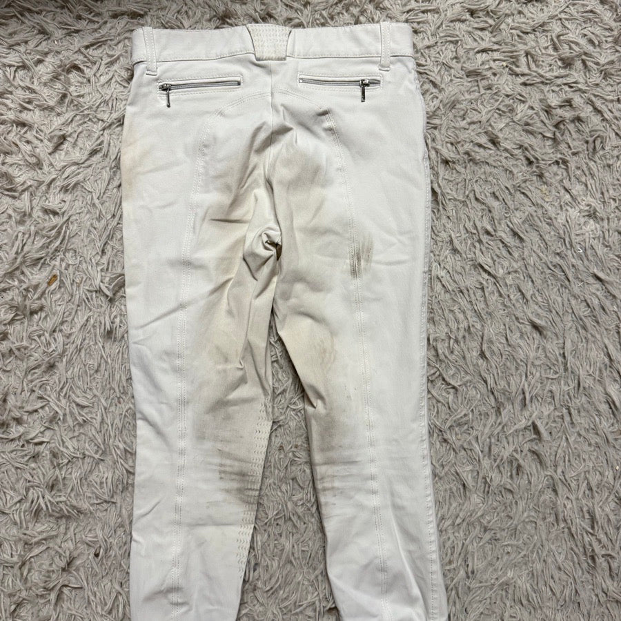 EQUILINE Women’s Size IT40 White Equiline Knee Patch Horseback Riding Breeches (5)