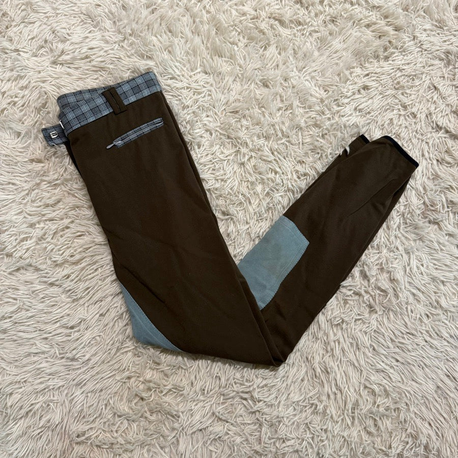 Women’s Size 26L Brown Golden Dress Full Seat Horseback Riding Breeches. Good Co