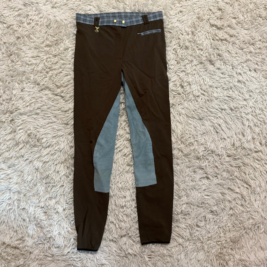 Women’s Size 26L Brown Golden Dress Full Seat Horseback Riding Breeches. Good Co
