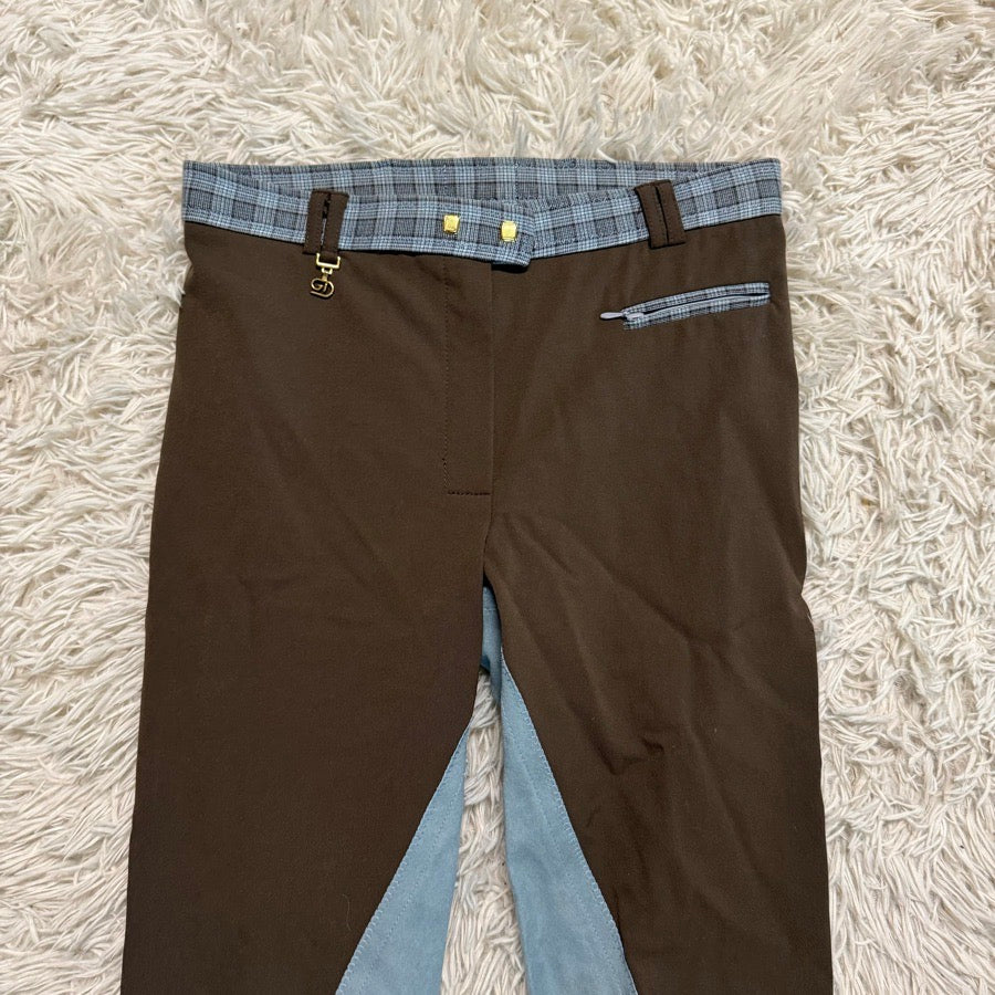 Women’s Size 26L Brown Golden Dress Full Seat Horseback Riding Breeches. Good Co