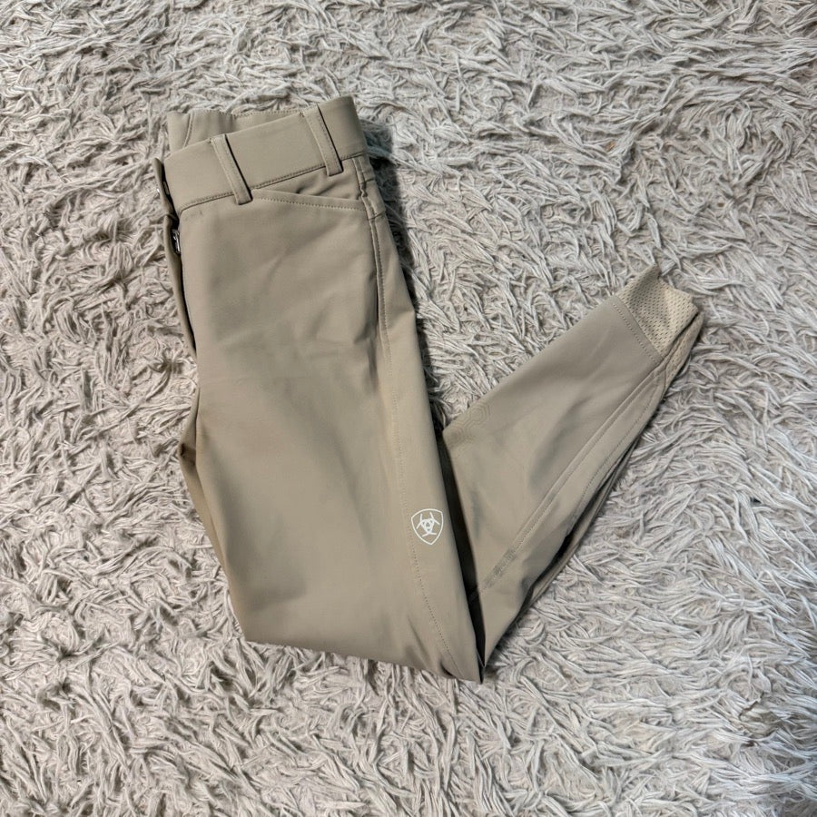Girl’s Size 12 Tan Ariat Knee Patch Horseback Riding Breeches