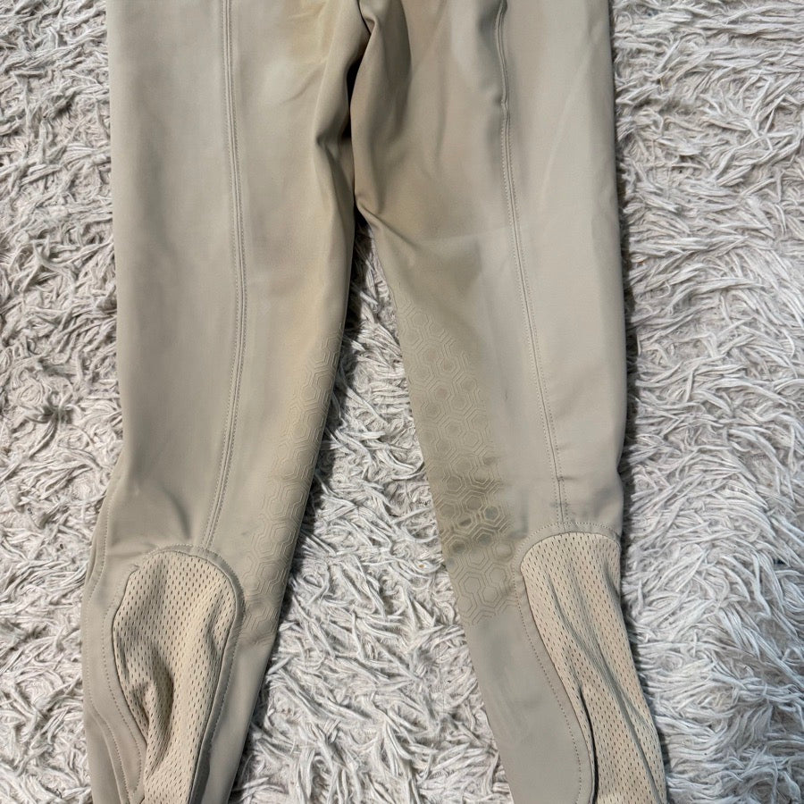Girl’s Size 12 Tan Ariat Knee Patch Horseback Riding Breeches