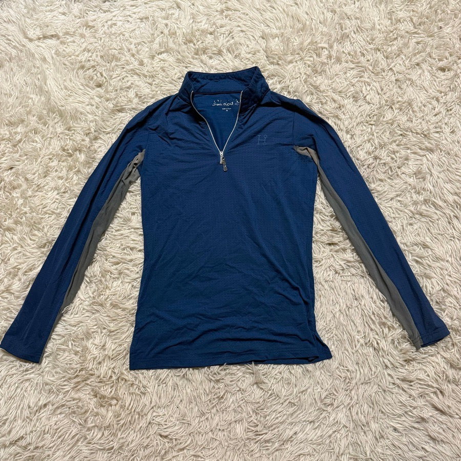 Women’s XS Blue Smartpak Hadley Long Sleeve Horseback Riding Sunshirt. Good Cond