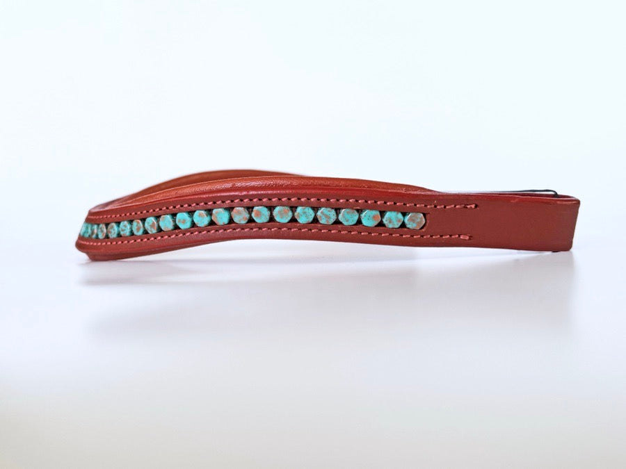 Turquoise Beaded Chestnut Browband