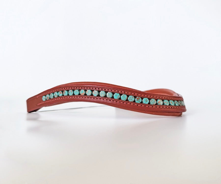 OTHER Turquoise Beaded Chestnut Browband