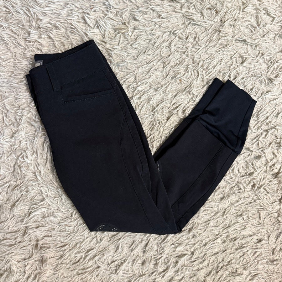 Women’s Size IT38 Black Animo Knee Patch Horseback Riding Breeches