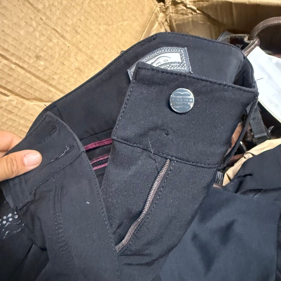 Women’s Size IT38 Black Animo Knee Patch Horseback Riding Breeches