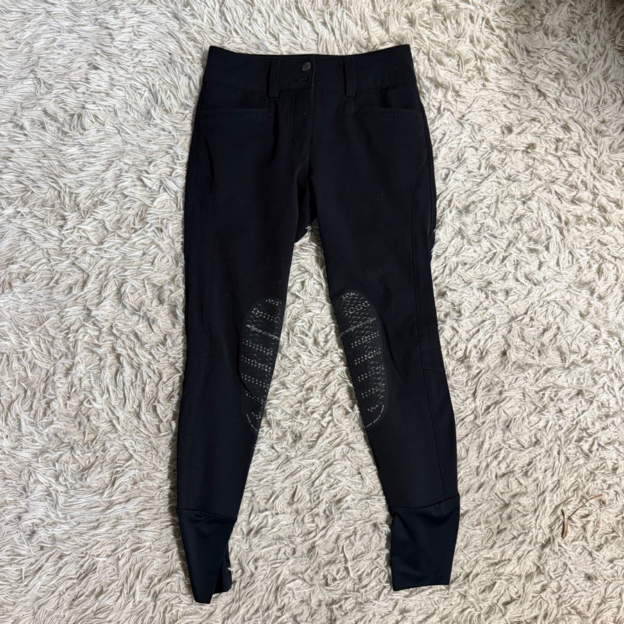 Women’s Size IT38 Black Animo Knee Patch Horseback Riding Breeches