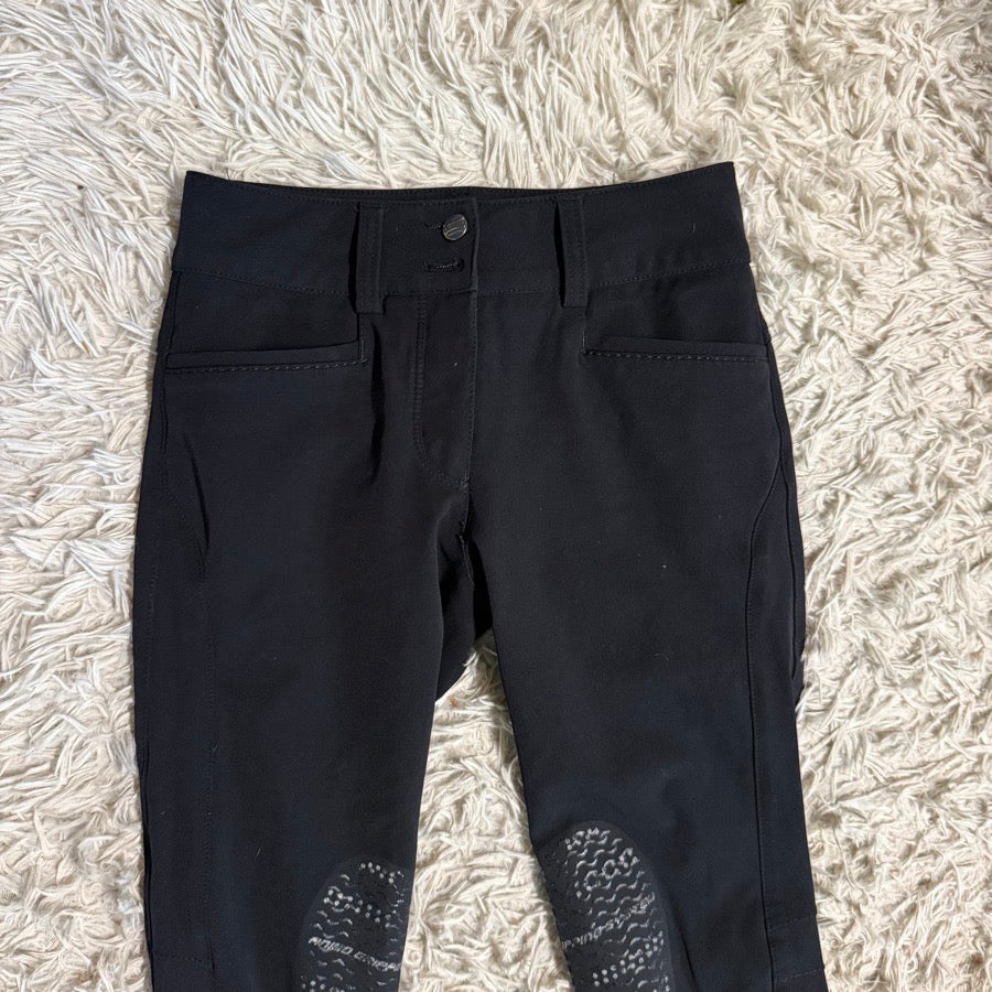 Women’s Size IT38 Black Animo Knee Patch Horseback Riding Breeches