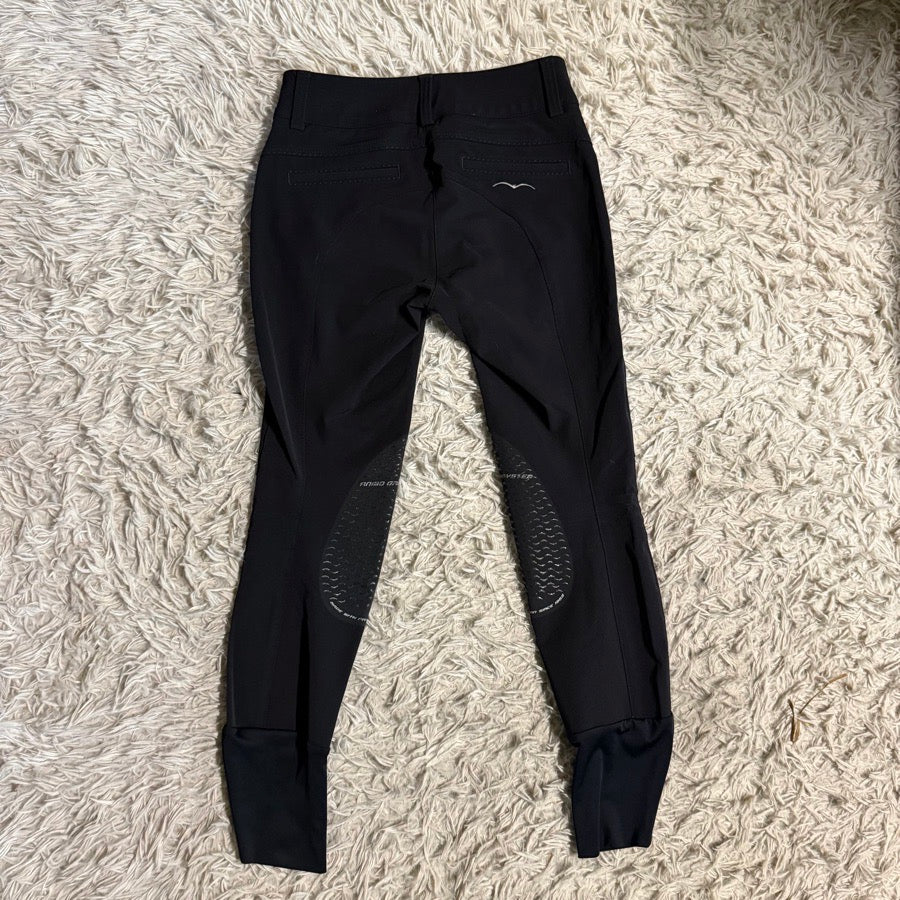 Women’s Size IT38 Black Animo Knee Patch Horseback Riding Breeches