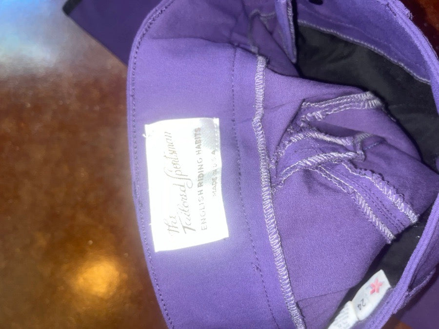Tailored Sportsman Low Rise Side Zip Breeches Size 24